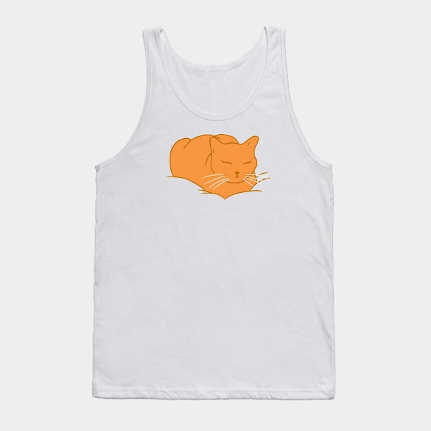 Loaf of Cat - orange Tank Top by CCDesign